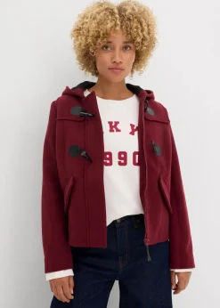 Duffle-Jacke, Wollimitat