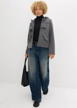 Duffle-Jacke, Wollimitat