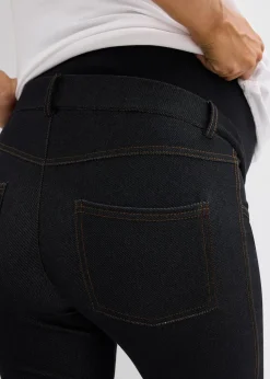 Elastische Umstands-Leggings in Jeansoptik
