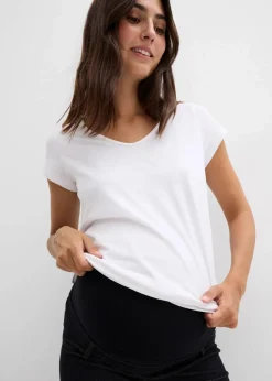 Elastische Umstands-Leggings in Jeansoptik