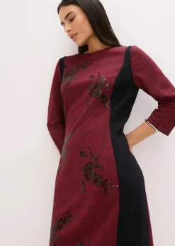 Etuikleid mit Paillettenstickerei