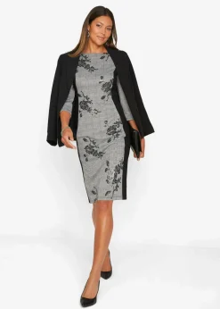 Etuikleid mit Paillettenstickerei