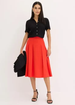 Faltenrock aus softem Viskosemix