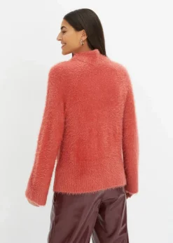 Federgarn-Pullover mit weiten Ärmeln, Boxy-Fit