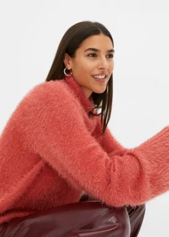 Federgarn-Pullover mit weiten Ärmeln, Boxy-Fit