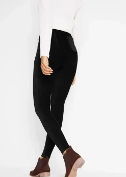 Feincord-Leggings mit breitem Komfortbund