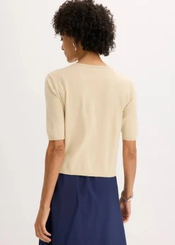 Feinstrickjacke aus feinem Viskose-Mix