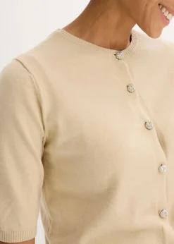 Feinstrickjacke aus feinem Viskose-Mix