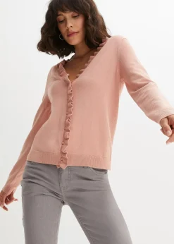 Feinstrickjacke aus fließendem Viskose-Mix