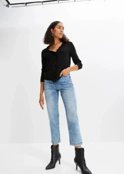 Feinstrickjacke aus fließendem Viskose-Mix