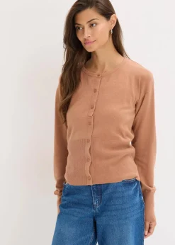 Feinstrickjacke aus fließendem Viskose-Mix