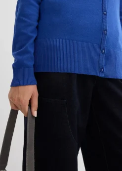 Feinstrickjacke mit Knopfleiste