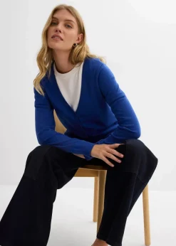 Feinstrickjacke mit Knopfleiste