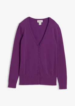 Feinstrickjacke mit Knopfleiste