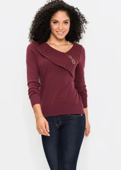 Feinstrickpullover aus Baumwoll-Mix