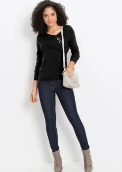 Feinstrickpullover aus Baumwoll-Mix