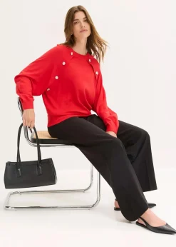 Feinstrickpullover aus fließendem Viskose-Mix