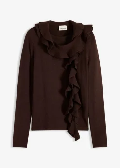 Feinstrickpullover aus fließendem Viskose-Mix