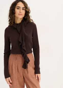 Feinstrickpullover aus fließendem Viskose-Mix