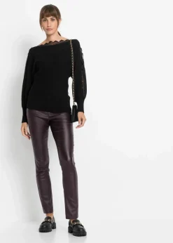 Feinstrickpullover aus fließendem Viskose-Mix