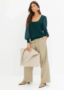 Feinstrickpullover aus softem Viskose-Mix