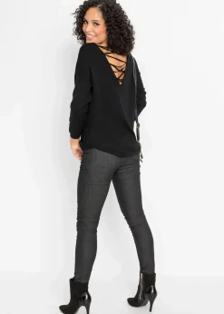 Feinstrickpullover aus Viskose-Mix