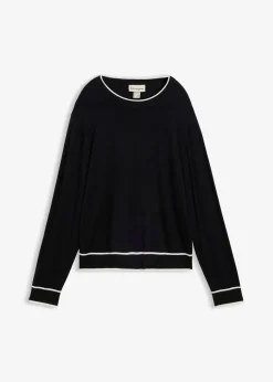 Feinstrickpullover aus Viskose-Mix