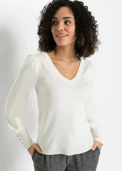 Feinstrickpullover aus Viskose-Mix