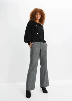 Feinstrickpullover aus Viskose-Mix