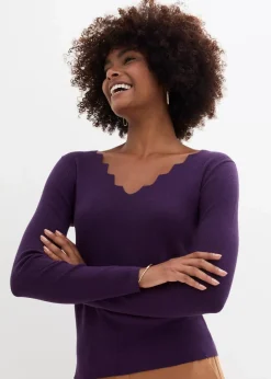 Feinstrickpullover aus weichem Viskose-Mix