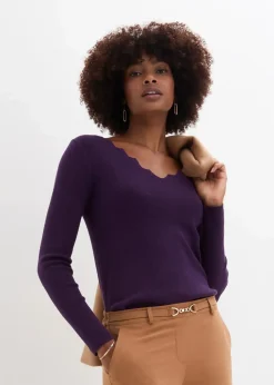 Feinstrickpullover aus weichem Viskose-Mix