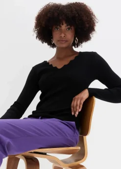 Feinstrickpullover aus weichem Viskose-Mix