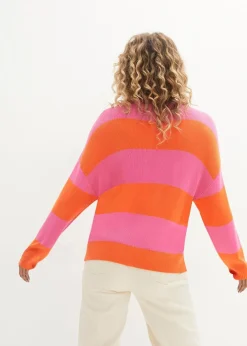 Feinstrickpullover mit Blockstreifen