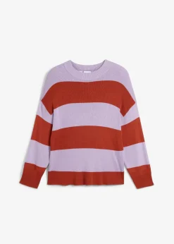 Feinstrickpullover mit Blockstreifen