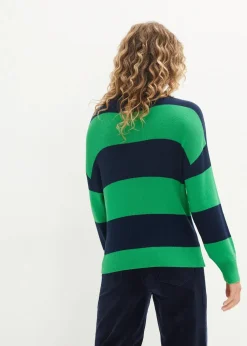 Feinstrickpullover mit Blockstreifen