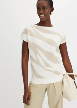 Feinstrickpullover mit Glitzergarn