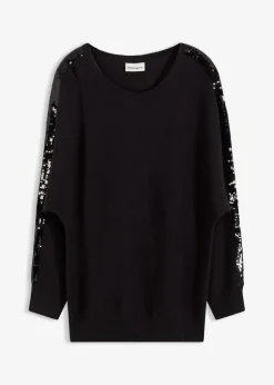 Feinstrickpullover mit Pailletten