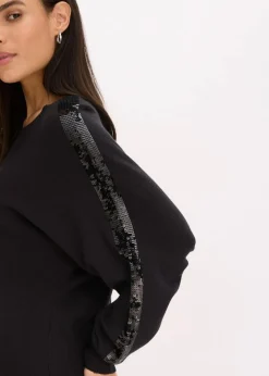 Feinstrickpullover mit Pailletten