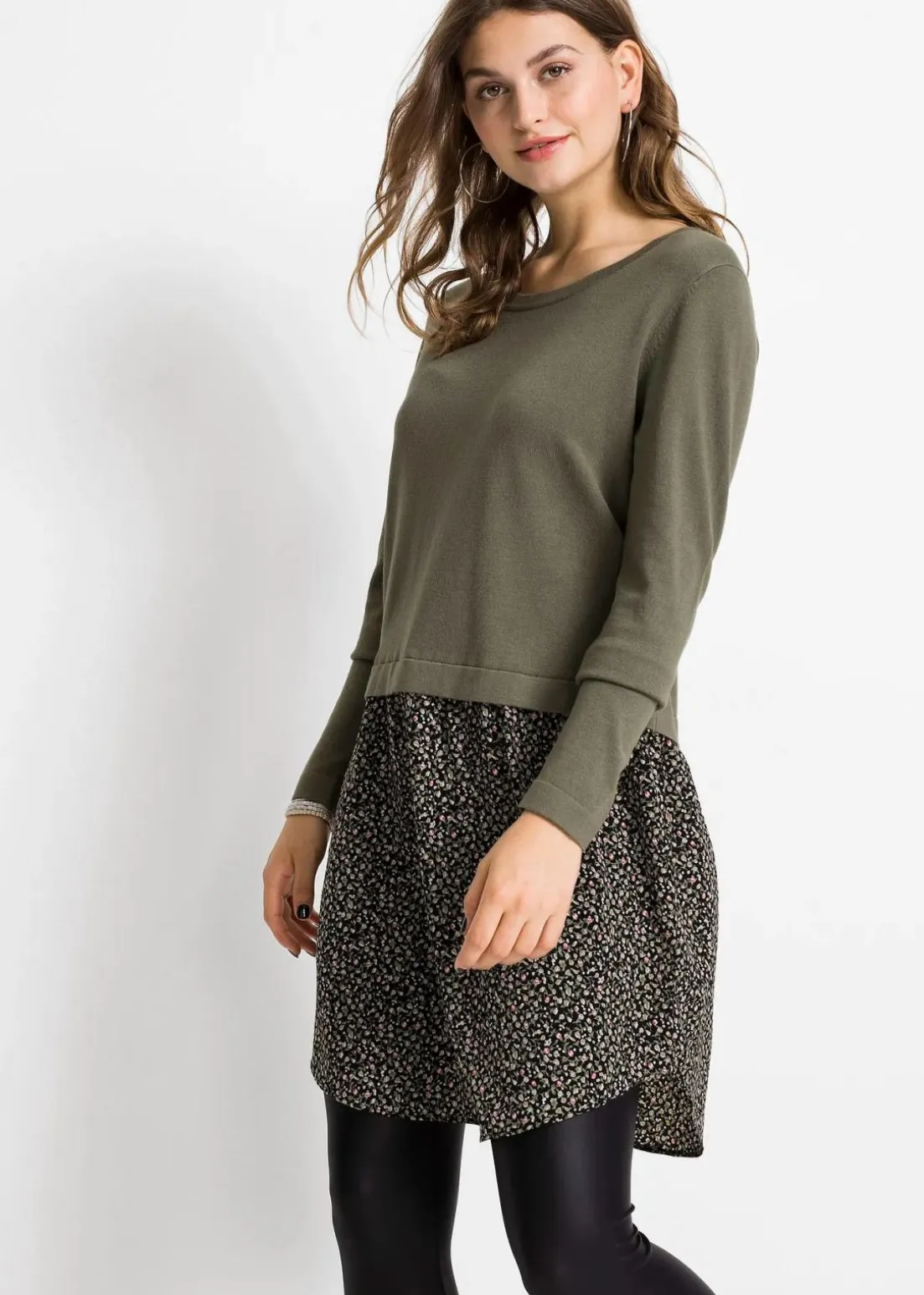 Feinstrickpullover mit Rockansatz