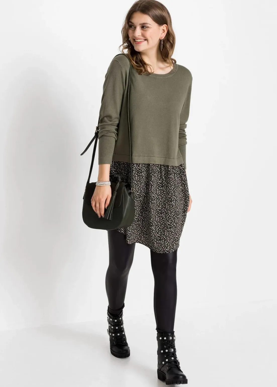 Feinstrickpullover mit Rockansatz