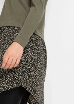 Feinstrickpullover mit Rockansatz