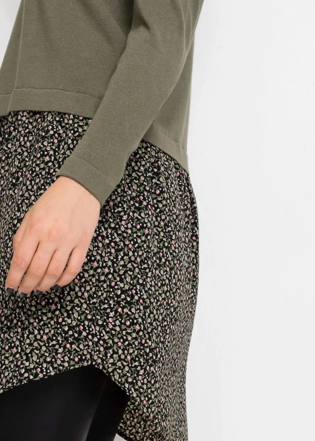 Feinstrickpullover mit Rockansatz