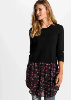 Feinstrickpullover mit Rockansatz