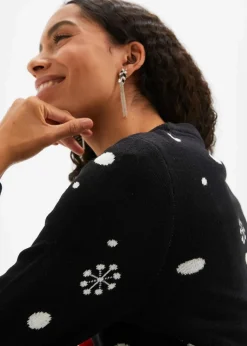 Feinstrickpullover mit Rundhalsausschnitt