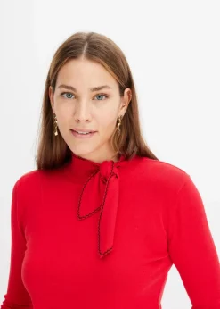 Feinstrickpullover mit Schleifendetail