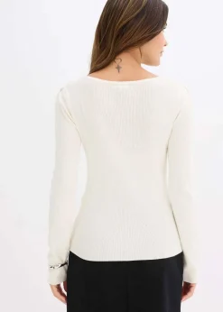 Feinstrickpullover mit Schmuck-Detail