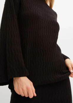 Feinstrickpullover mit Struktur