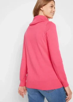 Feinstrickpullover mit weitem Kragen