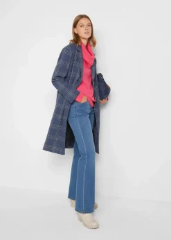 Feinstrickpullover mit weitem Kragen