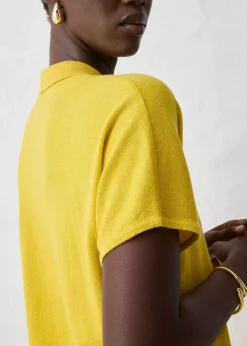 Feinstrickpullover mit Wollanteil und Polokragen